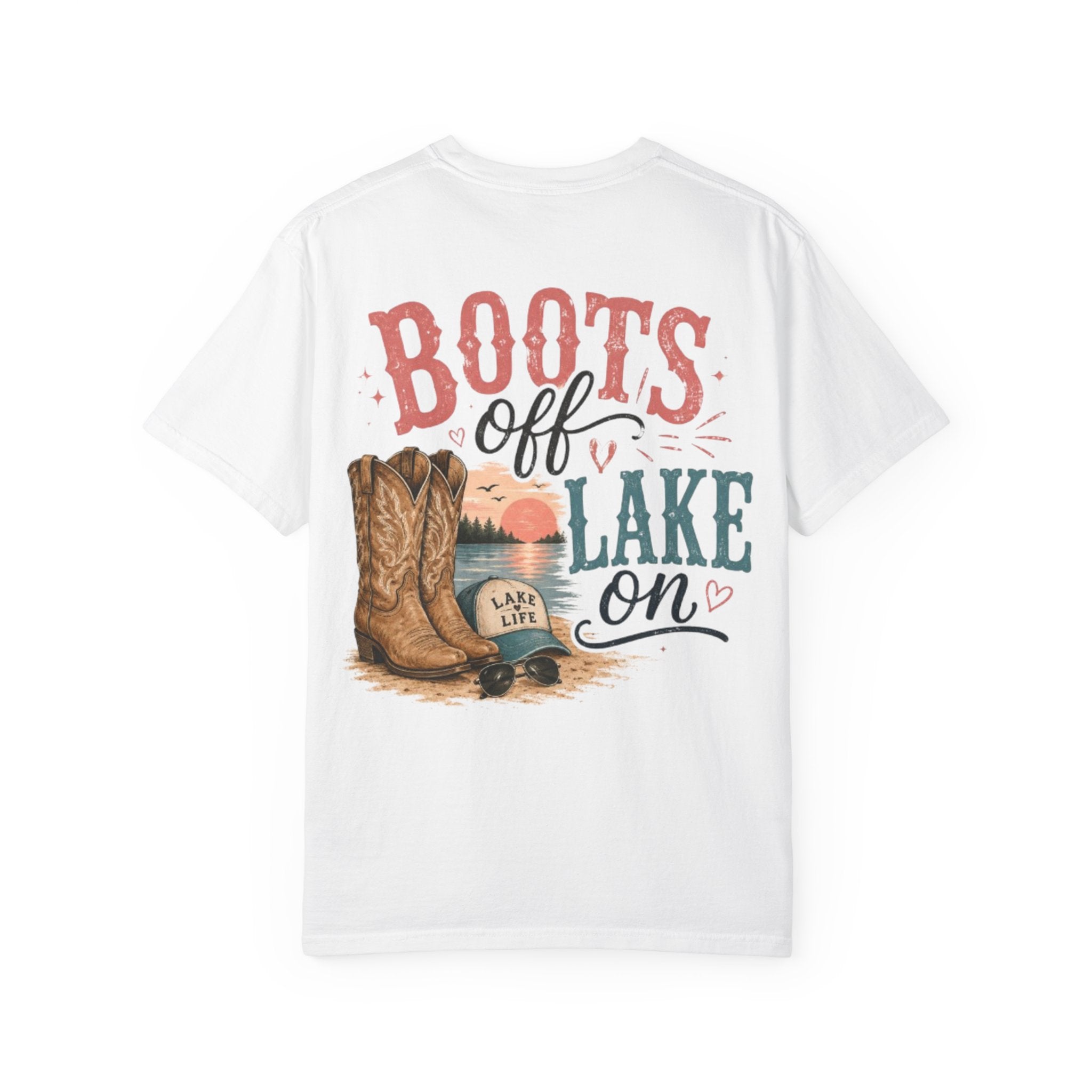 Boots Off Lake On tshirt