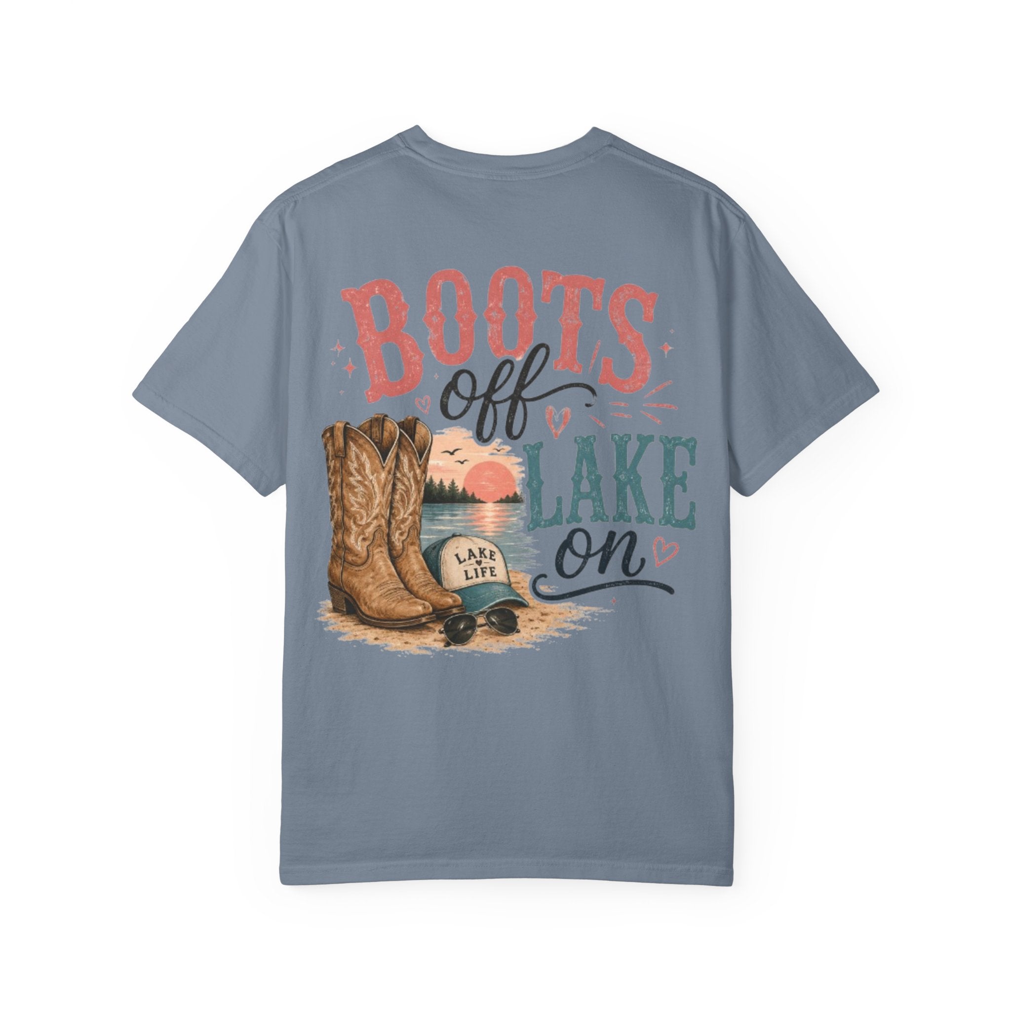 Boots Off Lake On tshirt