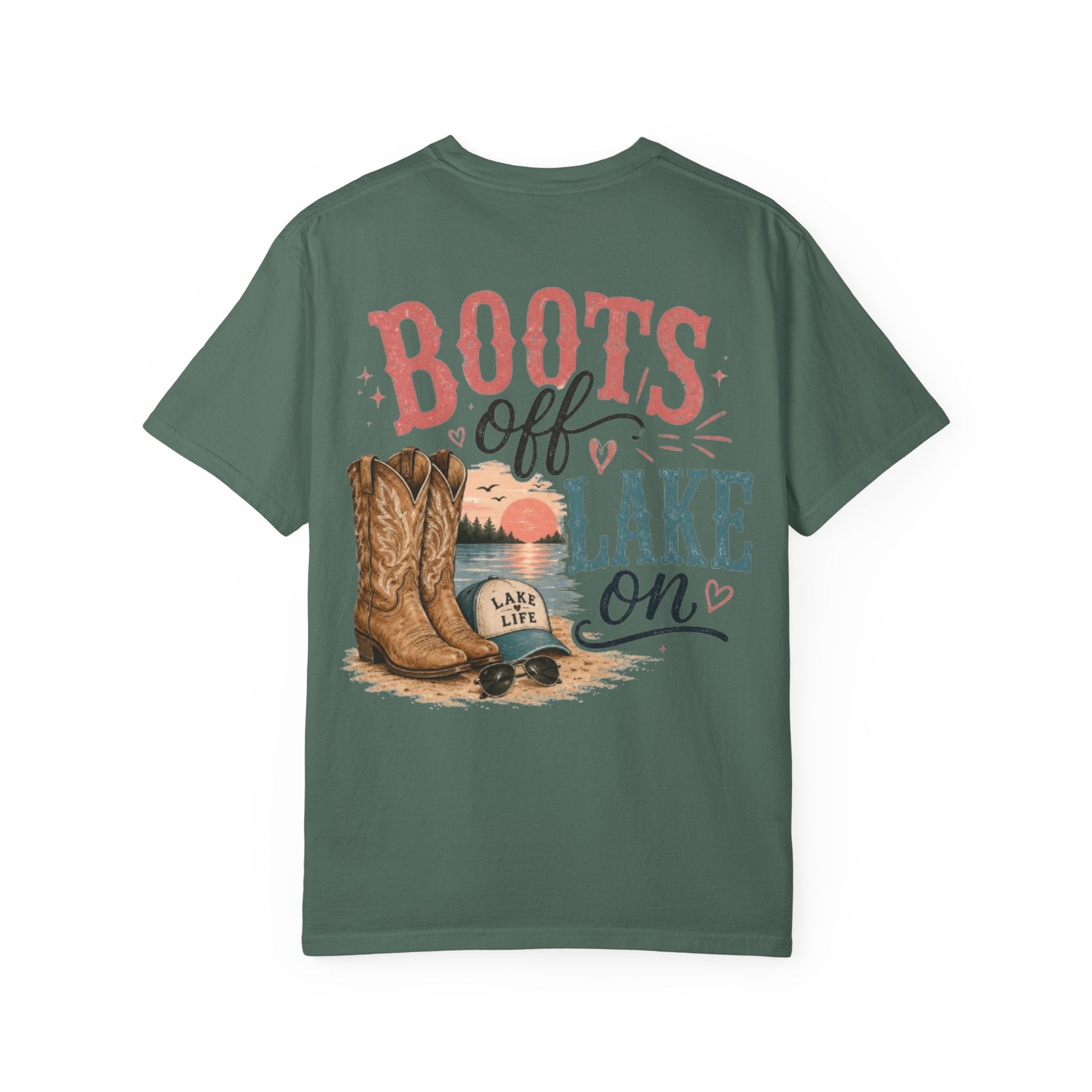 Boots Off Lake On tshirt