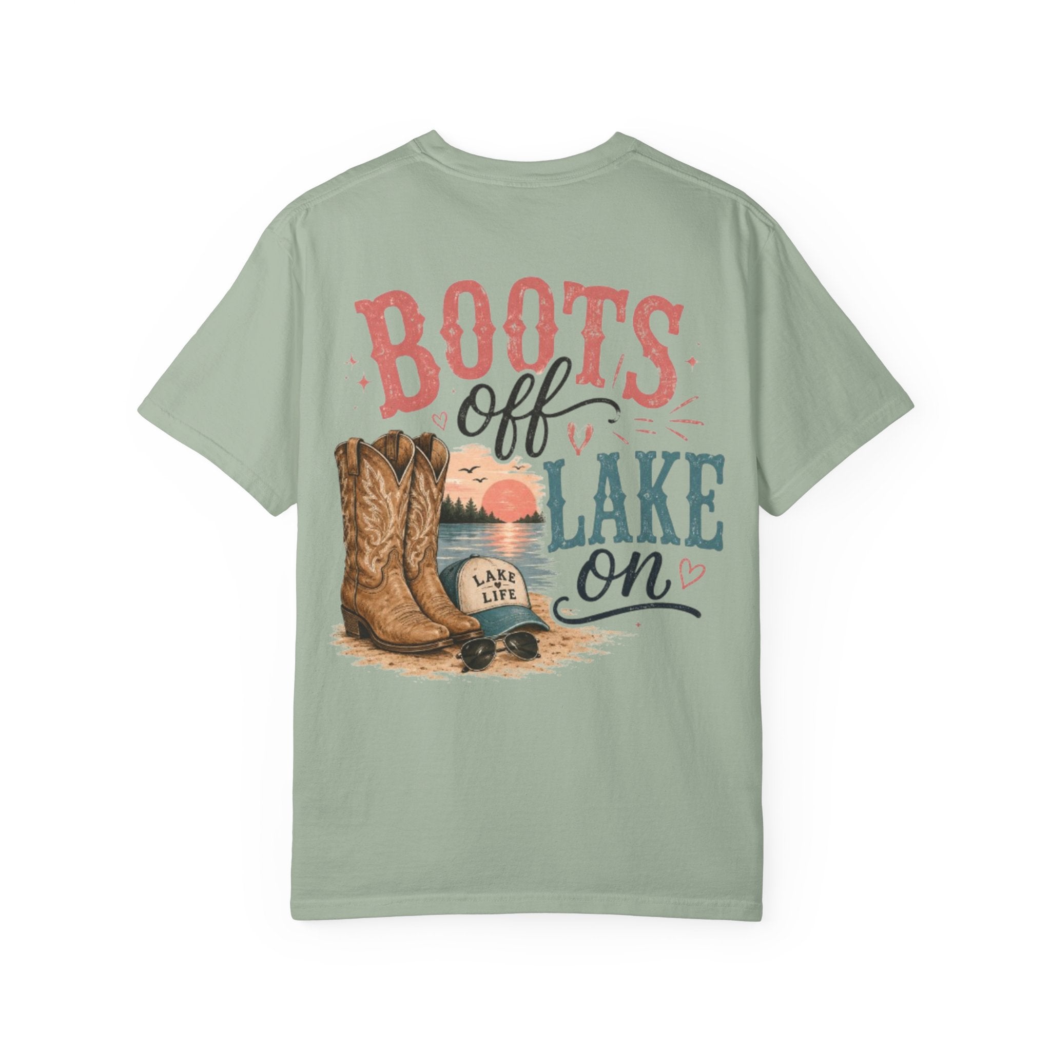 Boots Off Lake On tshirt