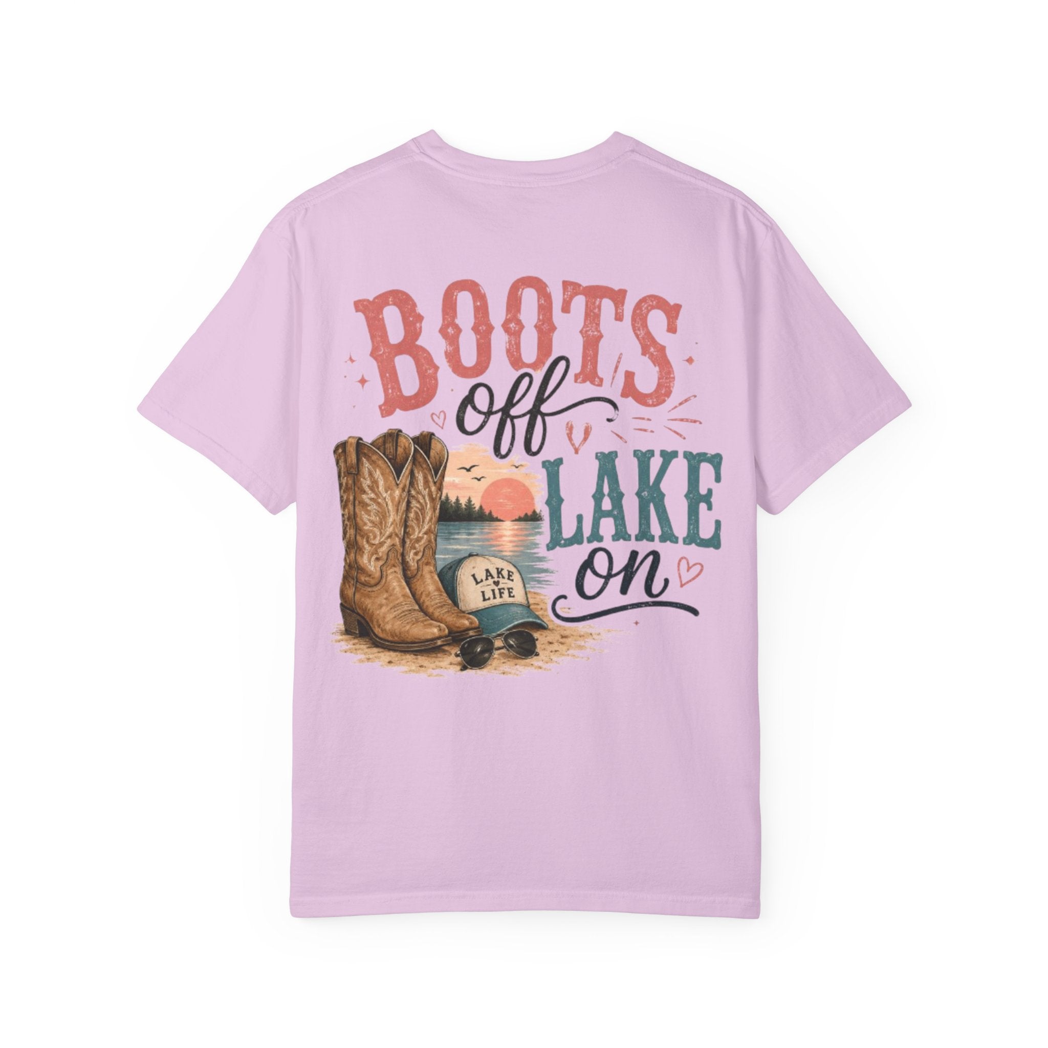Boots Off Lake On tshirt