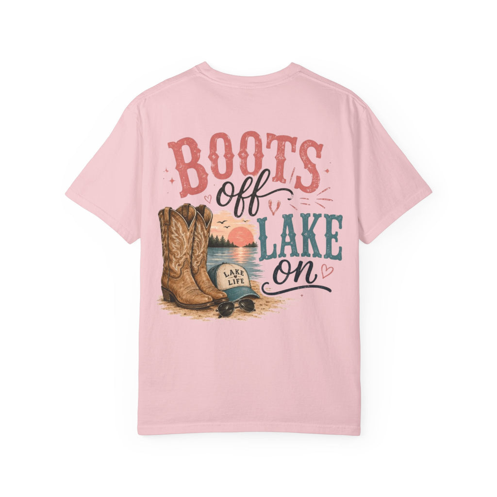 Boots Off Lake On tshirt