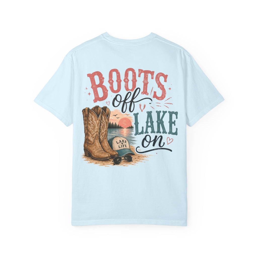 Boots Off Lake On tshirt