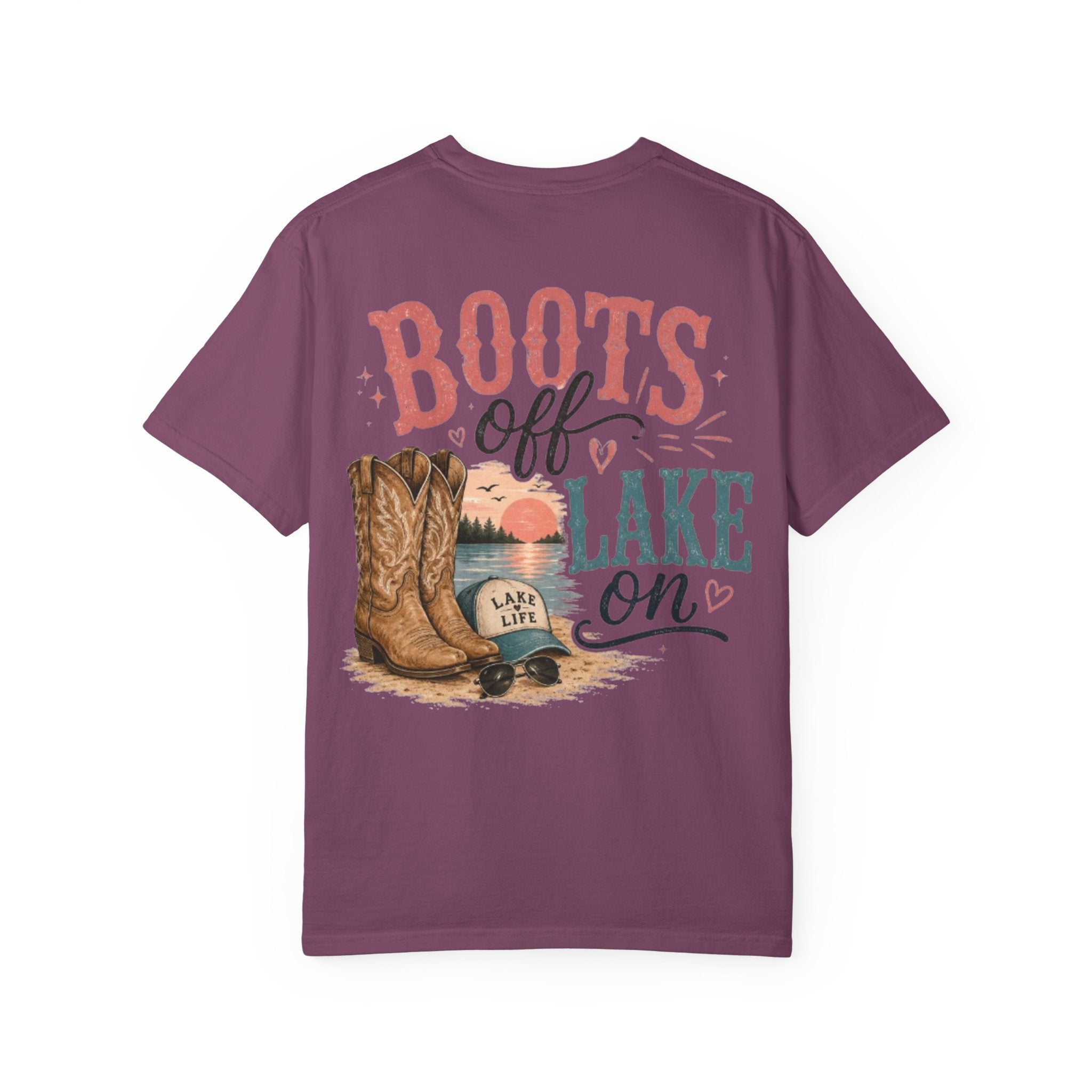 Boots Off Lake On tshirt